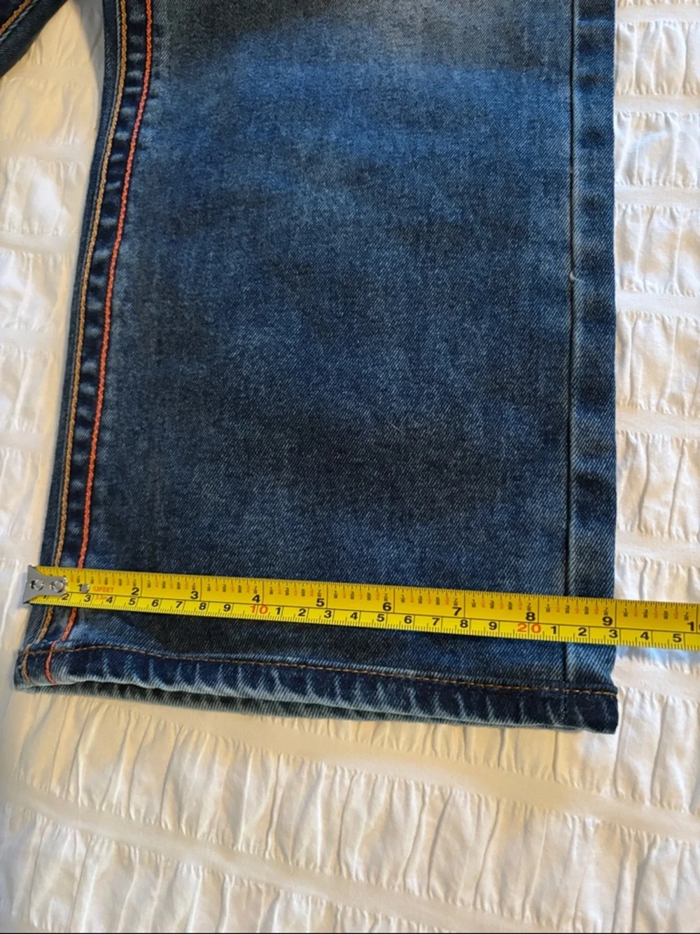 True Religion Blue Denim Jeans with Red Label Accents - Picture 13 of 15